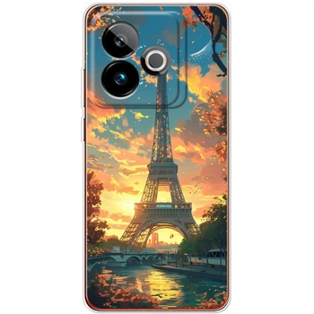 Силиконовый Чехол с Картинкой для Realme GT 7 Принт (Париж, Эйфелева Башня) (68326-ysm037)
