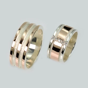 Пара срібних обручальних кілець Silver Style Обр1316
