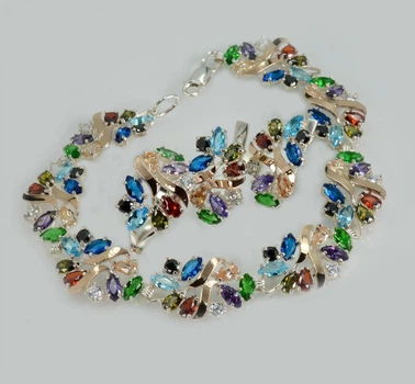 Серебряный комплект украшений (браслет, серьги и кольцо) Silver Style 133Бр18