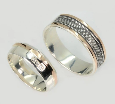 Пара обручальних колец Silver Style Обр55Обр60