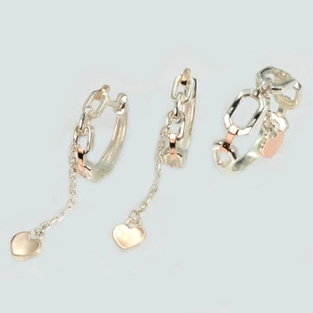 Серебряный комплект с золотыми пластинами Silver Style 304