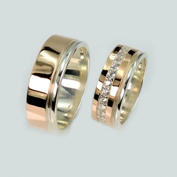 Пара обручальних колец Silver Style Обр9Обр10