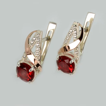 Сережки з срібла і золота Silver Style 075с