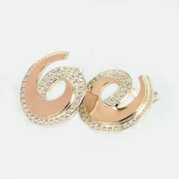 Серьги серебряные с золотом Silver Style 095с
