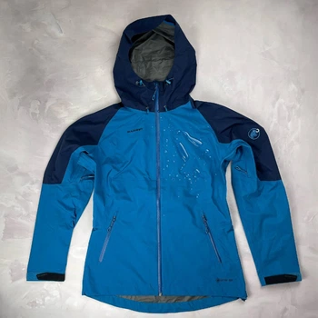 Трекінгова жіноча куртка Mammut Wenaha Gore-tex туристична на мембрані розмір S Синя