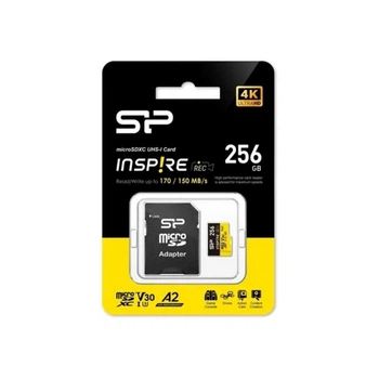 Карта памяти Silicon Power 256GB microSDXC class 10 UHS-I U3 V30 A1 Inspire (SP256GBSTXLA2V1NSP) (340648)