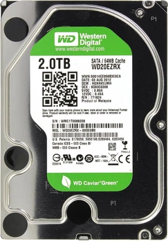 Накопитель HDD SATA 2.0TB WD Caviar Green 5400rpm 64MB (WD20EARS) - Refurbished