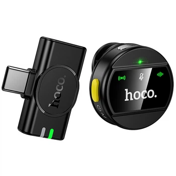 Петличний бездротовий мікрофон HOCO L21 Charm Type-C (Black) (241837)