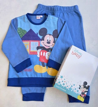 Детская теплая пижама на байке Disney 80 см (12мес) цвет Blue AZUL 348189