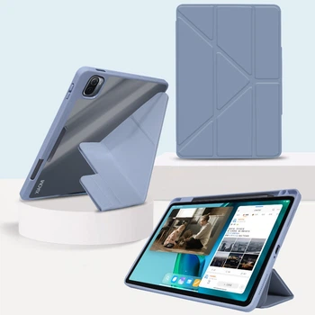 Чохол Clear Acrylic Xiaomi Redmi Pad 2 Pro 12.1" (2025) Y-type з магнітною застібкою Лавандово-сірий