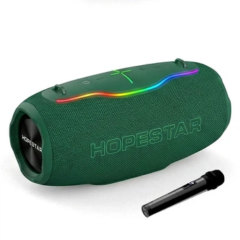 Портативна бездротова Bluetooth колонка з мікрофоном Hopestar H86 |180W, BT5.3, USB/AUX/TF Card/TWS, 6h| Green