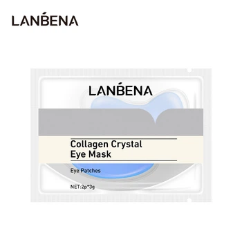 Гидрогелевые патчи под глаза с коллагеном голубые Lanbena Collagen Crystal Eye Mask Blue 6г/2шт