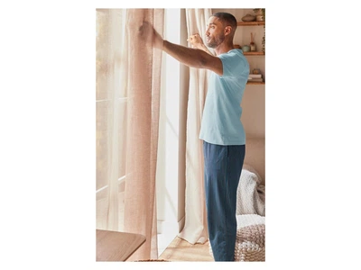 Пижамная футболка хлопковая с карманом для мужчины Livergy LIDL 483730 XL Голубой