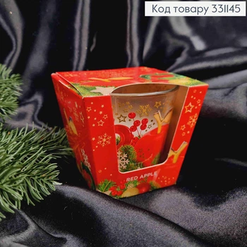Аромасвечка стакан, BARTEK CANDLES, "Red Apple" 115г/30час., Польша