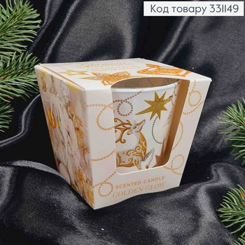 Аромасвечка стакан ''Glamour CHRISTMAS" GOLDEN GLOW, 15г/30год., BARTEK CANDLES, poland