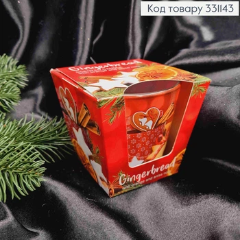Аромасвечка стакан, BARTEK CANDLES, "Gingerbread" 115г/30час., Польша