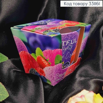 Аромасвечка стакан ''Berries Ice Cream. FRUTFULL delights", 115г/ 30час.,BARTEK, Poland