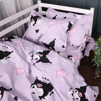 Комплект постельного белья Mirson Полуторный 143х210 см Kids Time 17-0883 Magic Kuromi Бязь (2200012199060)