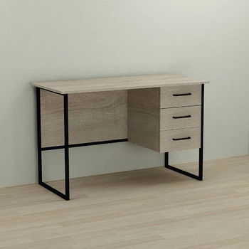 Письмовий стіл Ferrum-decor Гаррі 75x140x70 чорний ДСП Дуб Сонома 16мм (FRD-103562)