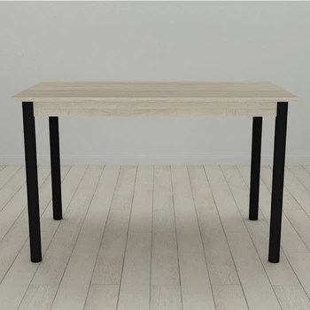 Стол кухонный Ferrum-decor Бенита 75x120x60 Черный ДСП Сонома 16мм (FRD-106273)