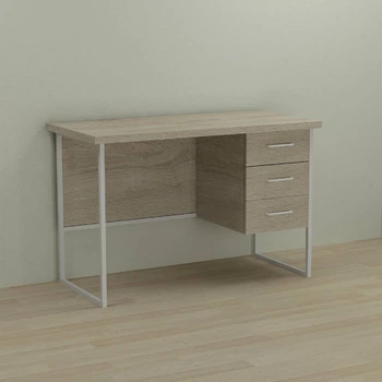 Письмовий стіл Ferrum-decor Гаррі 76x120x60 білий ДСП Дуб Сонома 32мм (FRD-104056)