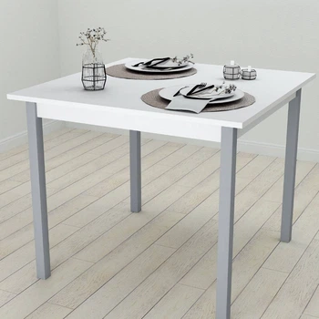 Стол кухонный Ferrum-decor Диего 75x90x90 Серый ДСП Белое 16мм (FRD-106314)