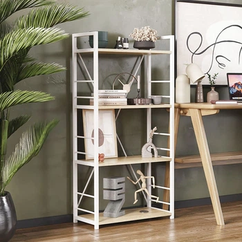 Этажерка 4/60 Ferrum-decor Серии Конект 120x60x28 белый ДСП Дуб Сонома 16мм (FRD-104245)