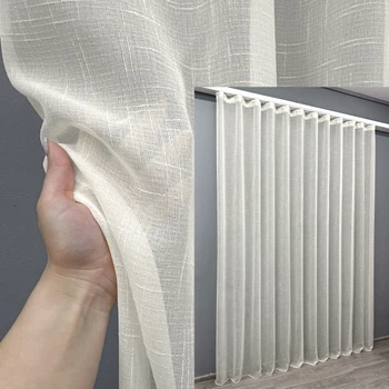 Тюль VR-Textil 876т Лен Бежевый 300х230 см (43-324)