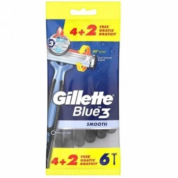 Одноразові станки для гоління Gillette Blue 3 SMOOTH 3 леза (6 шт.)