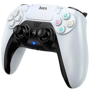Геймпад Hoco GA1 Phoenix PS4/PS5 wireless бездротовий ігровий контролер V4.2/800 мАч/8h/RGB-підсвічування для ПК-ігор Білий