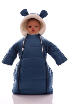 Конверт на меху для мальчика Babykroha синий 68 см (54713)