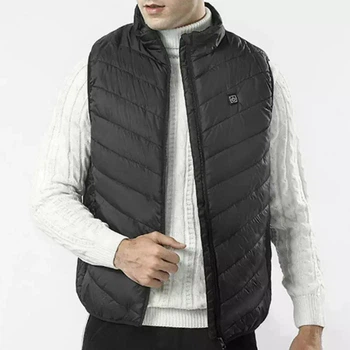 Мужской жилет с подогревом HeatFashion Electric Heating Vest Черный 6XL 15 зон (Kali 71888524)