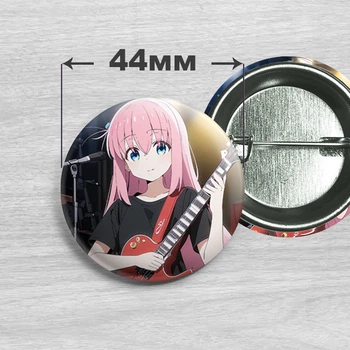 Значок Хитори Гото из аниме Одинокий рокер! / Bocchi the Rock! №2 44мм