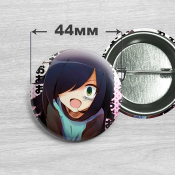 Значок Томоко Куроки из аниме Не моя вина, что я не популярна! / WataMote. №3 44мм