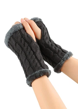 Митенки зимние с мехом серые One Size