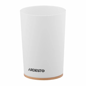 Склянка для зубних щіток ARDESTO Minimalism бамбук, біла (ARHB3105WB)