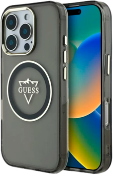 Панель Guess IML Metal Mountain Logo MagSafe для Apple iPhone 16 Pro Max Black (3666339433697)