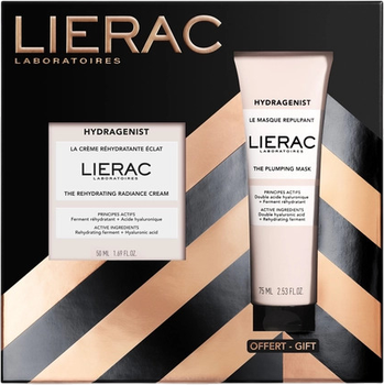 Набір Lierac Hydragenist Зволожуючий крем 50 мл + Заповнююча маска 75 мл (3701436934743)
