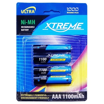 Акумулятор Extreme ААА 1.2B 1100mAh Ni-MH, (цена за 1шт., в упаковке 4шт.)