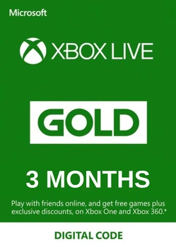 Xbox Live Gold - 3 месяца Xbox 360/One/Series подписка для всех регионов и стран