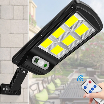 Вуличний ліхтар на стовп з пультом на сонячних батареях Solar Light 6COB