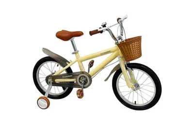 Детский велосипед Cruiser 14″с поддерживающими колесами ,корзинкой,звонком , желтый