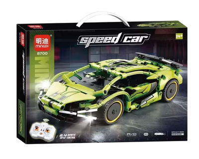 Конструктор машинка на радиоуправлении Ламборджини Lamborghini Speed Car 304 детали Салатовый