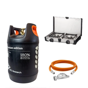Газовая плита Enders RYDA 2Z, н/ж сталь з термодатчиком + баллон HPCR-G.5 (G.4), 26,2л c отсекателем