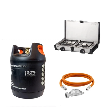 Газовая плита Enders RYDA 2Z, н/ж сталь з термодатчиком + баллон HPCR-G.5 (G.4), 18,2л c отсекателем