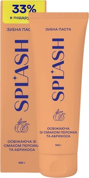 Зубна паста Splash Освіжаюча зі смаком Персика та Абрикоса 100 г (4820266833244)