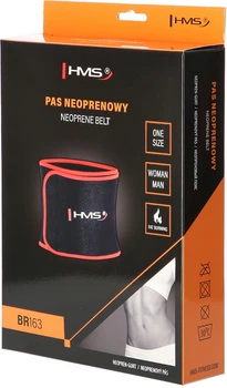 Pas na brzuch wyszczuplający HMS BR163 Czarno - czerwony (5907695588514)