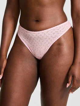 Женские трусики Victoria’s Secret (42112955167069) Cotton Thong Panty XXL розовые