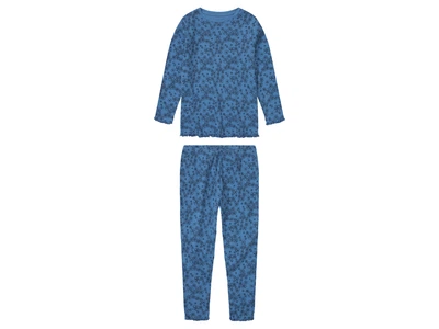 Піжама (лонгслів і штани) для дівчинки Lupilu LYCRA® 439539 098-104 см (2-4 years) синій