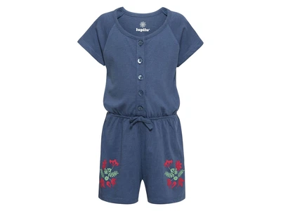 Комбинезон хлопковый на кнопках для девочки Lupilu LIDL 307571 116 см (5-6 years) Синий